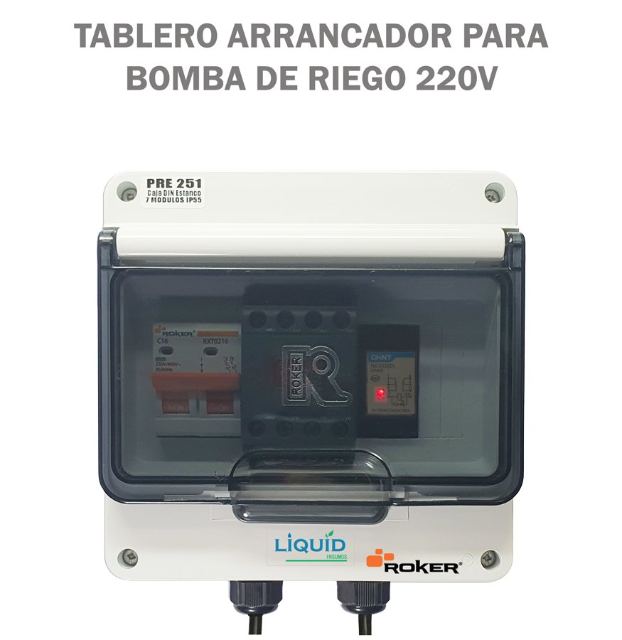 Arrancador de Bomba 220V completo vista lateral