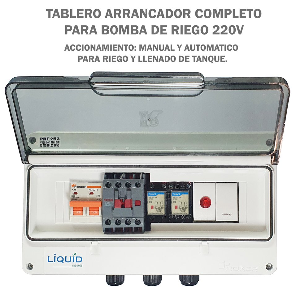 Arrancador de bomba modelo personalizado vista frontal