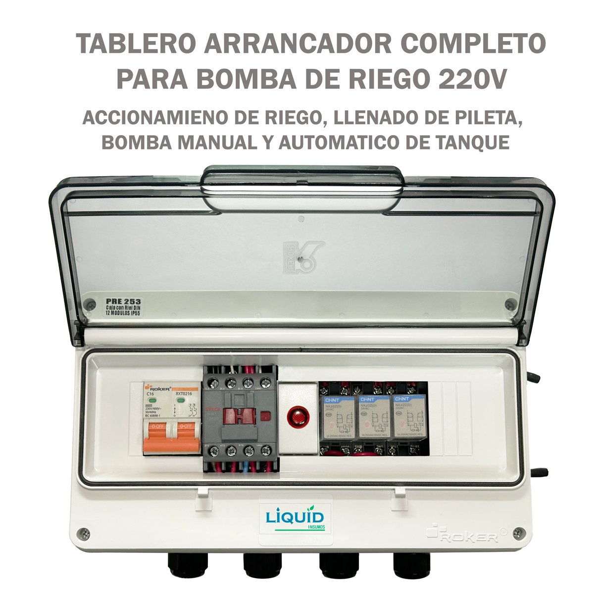 Arrancador de bomba personalizado vista lateral