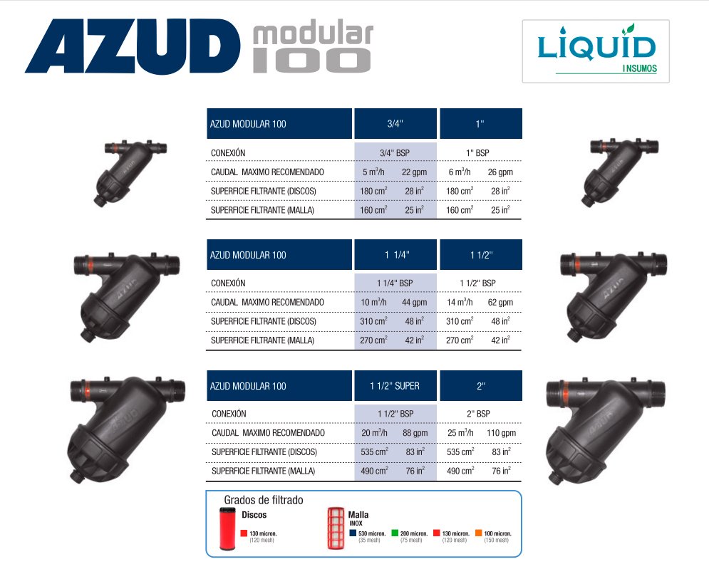 Filtro AZUD Modular 100 vista lateral