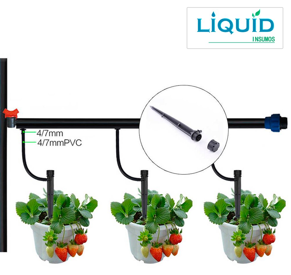 Gotero regulable con estaca para macetas