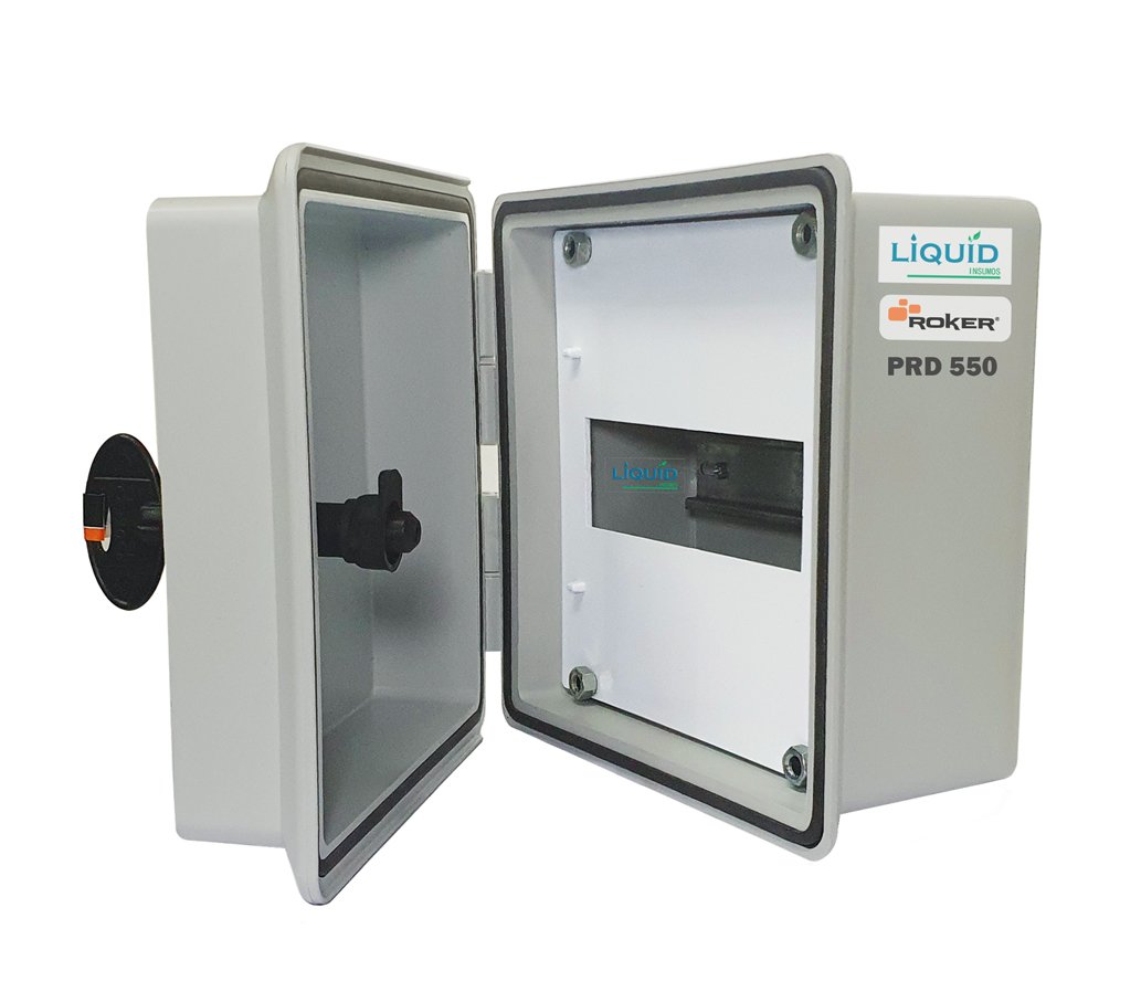 Gabinete Roker IP65 tapa gris vista frontal