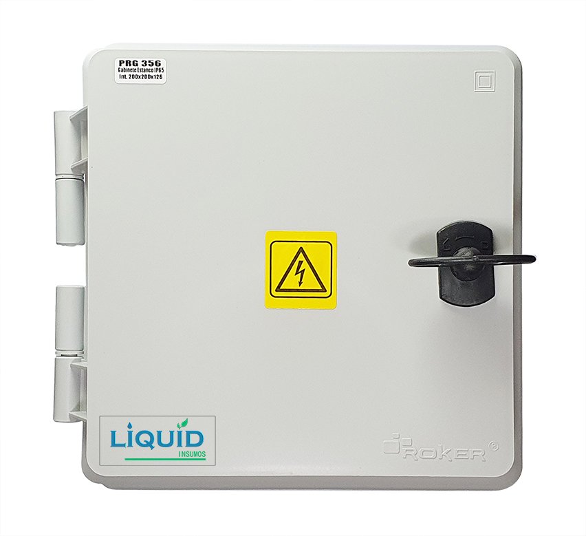 Gabinete Roker IP65 tapa gris vista lateral