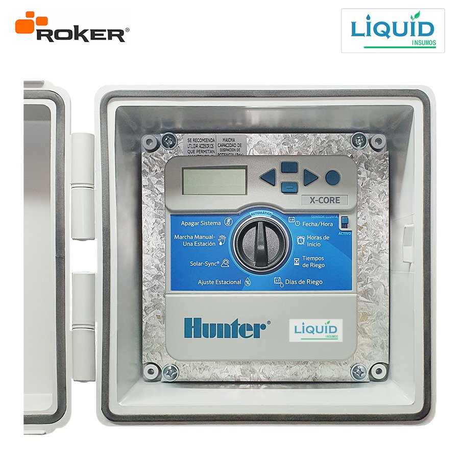 Gabinete Roker IP65 tapa gris instalado en exterior